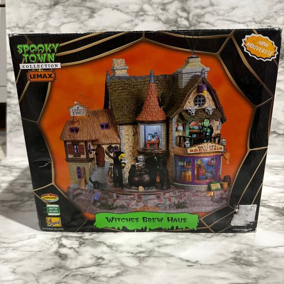 LEMAX Spooky Town Witches Brew Haus - Picture 8 of 11